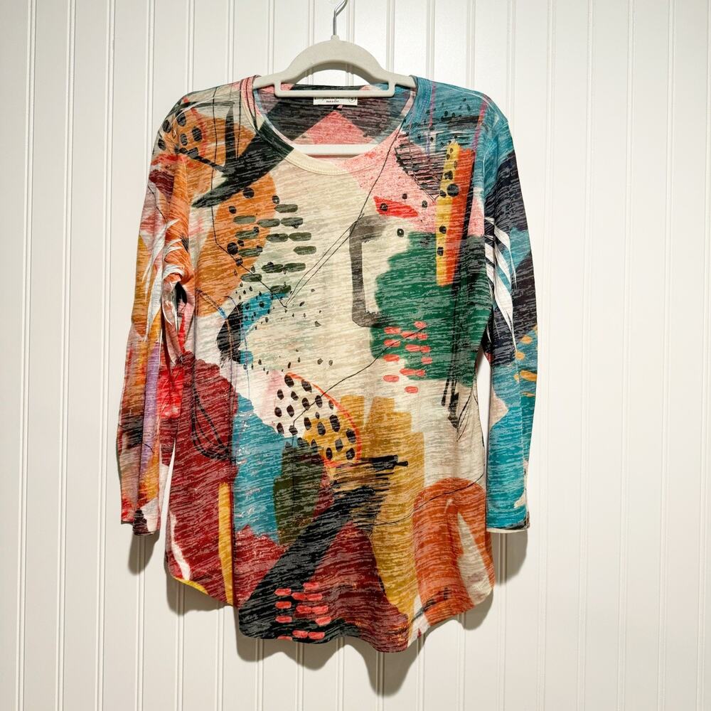 Jess Jane Montecito Top 3/4 Sleeves Lagenlook Art To Wear Size Small - Picture 2 of 7